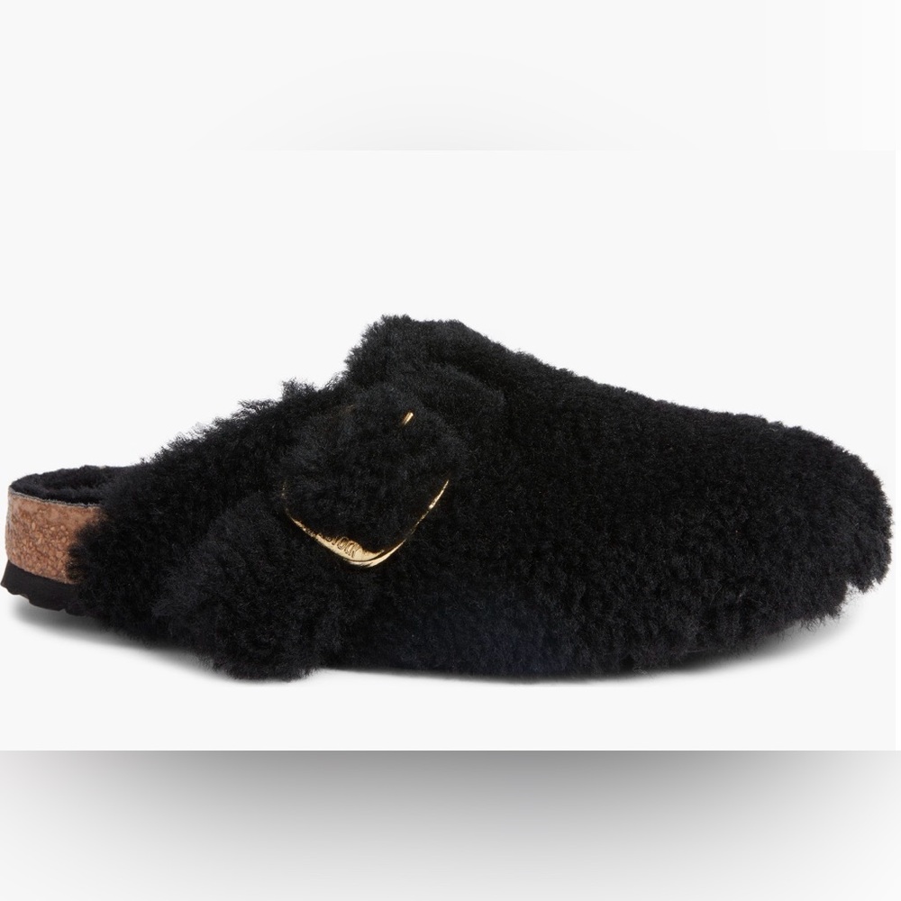 Birkenstock- Boston Big Buckle Genuine Shearling Clog- Discontinued Womens - Picture 3 of 9